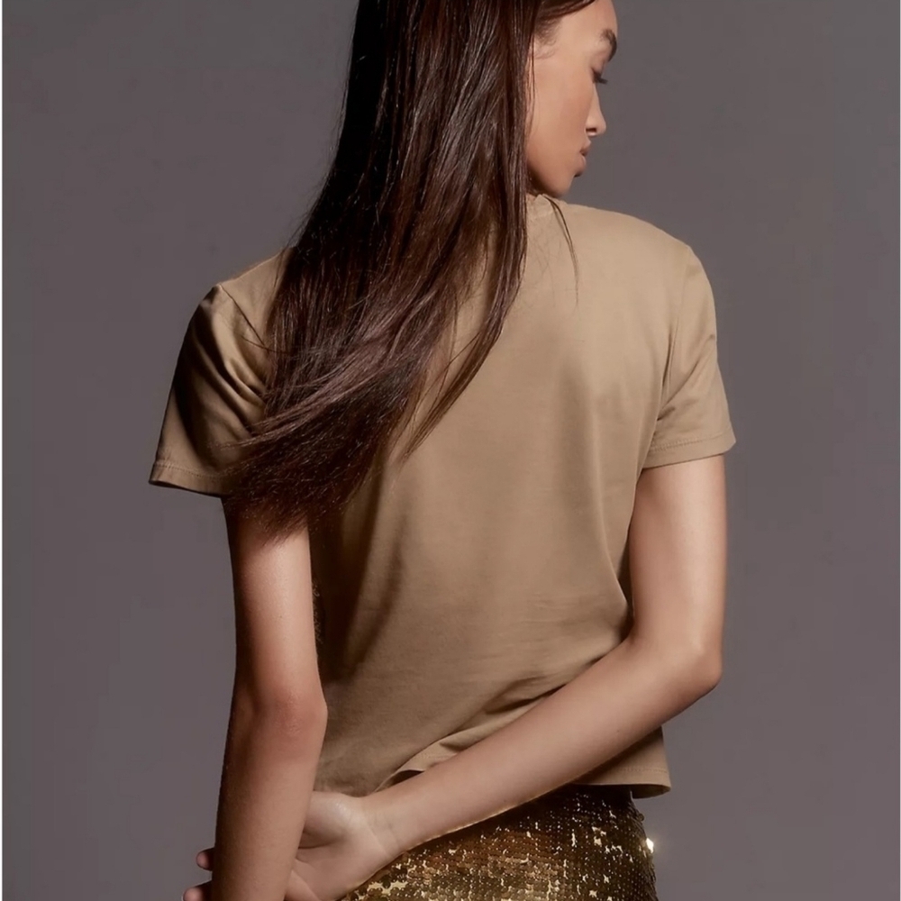 NWT Le Superbe by Anthropologie BirdieSequin Tee Sz M - Picture 3 of 9